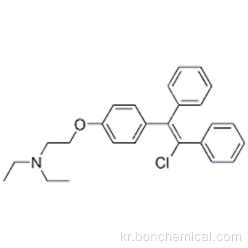 에탄올, 2- [4- (2- 클로로 -1,2- 디 페닐에 테닐) 페녹시] -N, N- 디 에틸 CAS 911-45-5